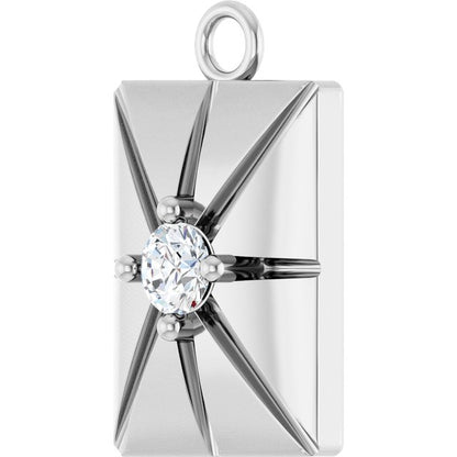 .03 CT Lab-Grown Diamond Starburst Dangle