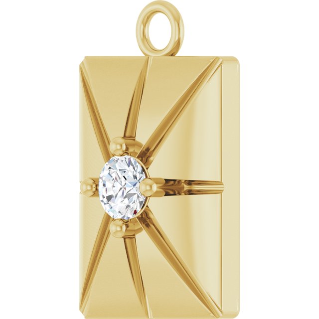 .03 CT Lab-Grown Diamond Starburst Dangle