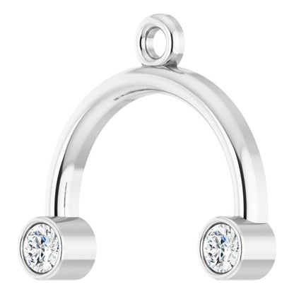 .04 CTW Lab-Grown Diamond Arched Dangle