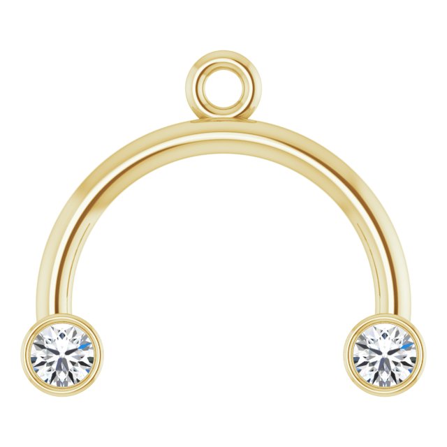 .04 CTW Lab-Grown Diamond Arched Dangle