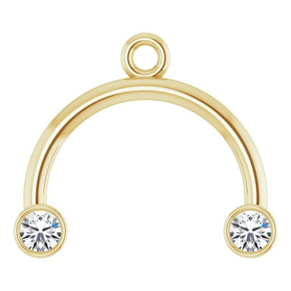 .04 CTW Lab-Grown Diamond Arched Dangle