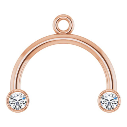 .04 CTW Lab-Grown Diamond Arched Dangle