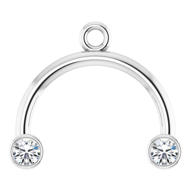 .04 CTW Lab-Grown Diamond Arched Dangle