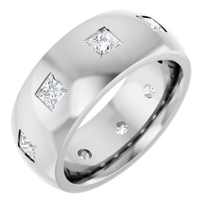 1 1/2 CTW Lab-Grown Diamond Band, 8 mm