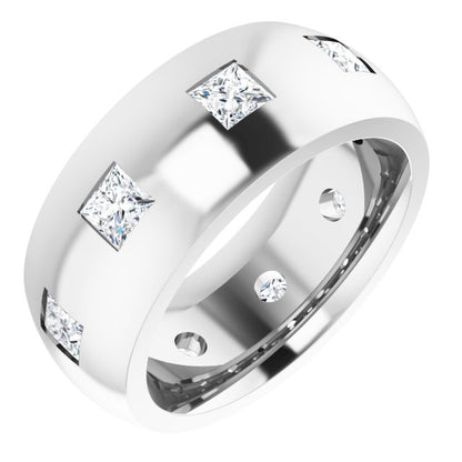 1 1/2 CTW Natural Diamond Band, 8 mm