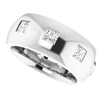 1 1/2 CTW Lab-Grown Diamond Band, 8 mm