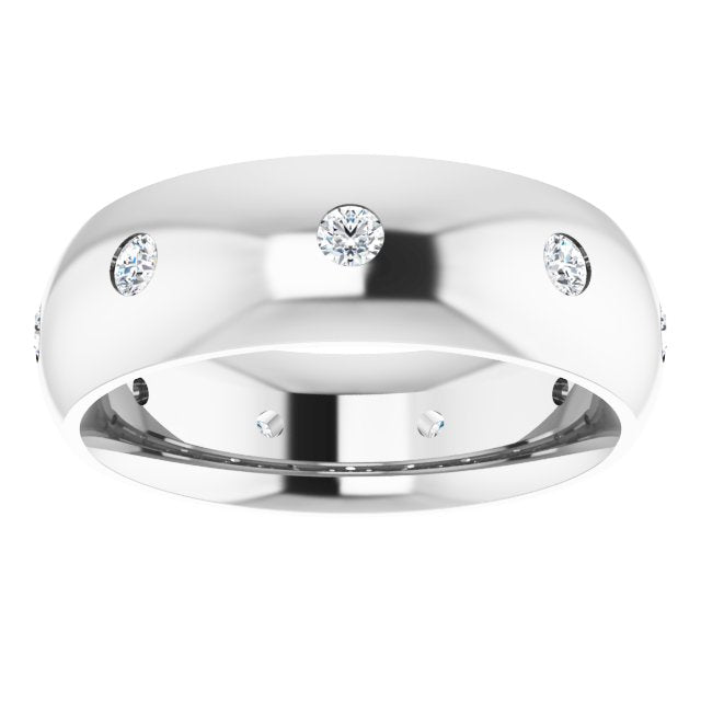 1/4 CTW Lab-Grown Diamond Band, 6 mm