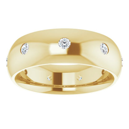 1/4 CTW Lab-Grown Diamond Band, 6 mm