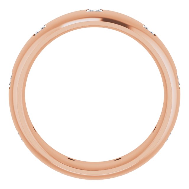 3/8 CTW Lab-Grown Diamond Band, 6 mm, Accented