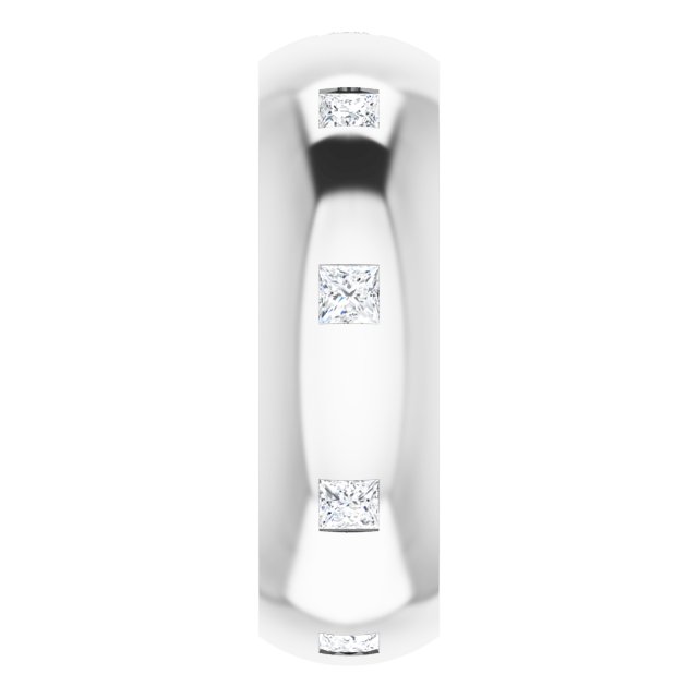 3/8 CTW Lab-Grown Diamond Band, 6 mm, Accented