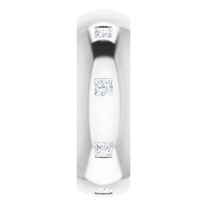 3/8 CTW Lab-Grown Diamond Band, 6 mm, Accented