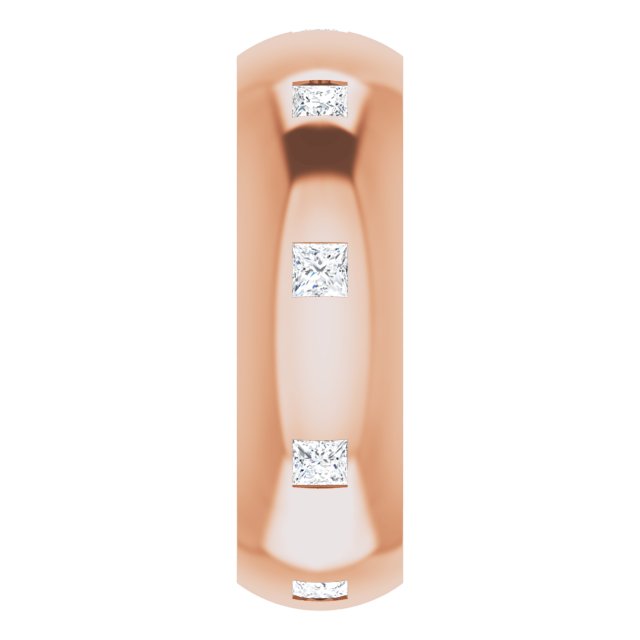 3/8 CTW Lab-Grown Diamond Band, 6 mm, Accented