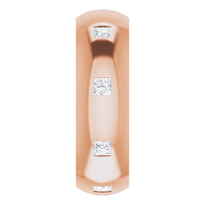 3/8 CTW Lab-Grown Diamond Band, 6 mm, Accented