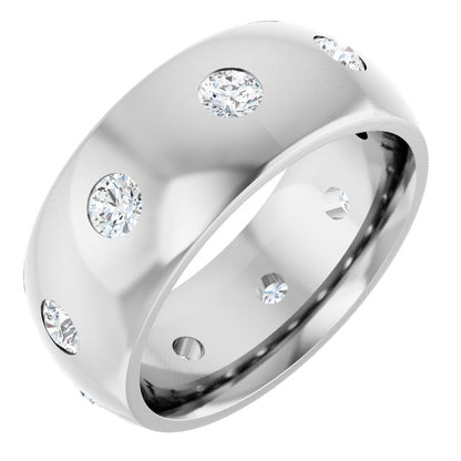 3/4 CTW Lab-Grown Diamond Band, 8 mm