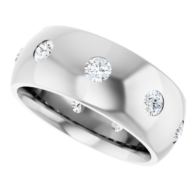 3/4 CTW Lab-Grown Diamond Band, 8 mm