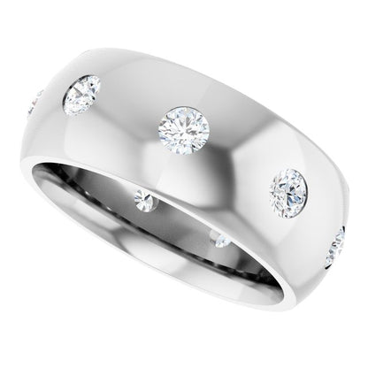3/4 CTW Lab-Grown Diamond Band, 8 mm