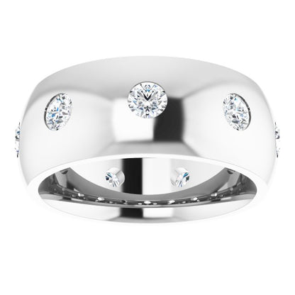 3/4 CTW Lab-Grown Diamond Band, 8 mm