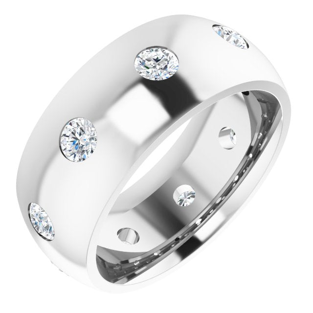 3/4 CTW Natural Diamond Band, 8 mm
