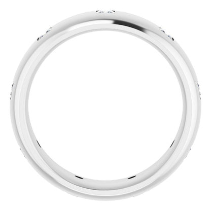 3/8 CTW Natural Diamond Band, 6 mm, Accented