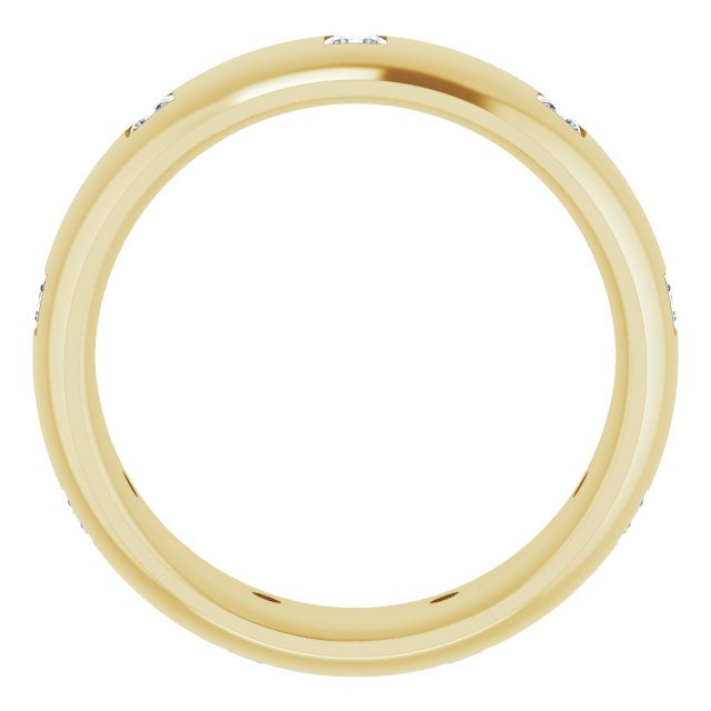 3/8 CTW Lab-Grown Diamond Band, 6 mm, Accented