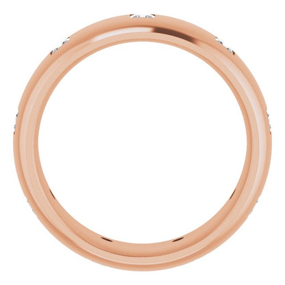 3/8 CTW Natural Diamond Band, 6 mm, Accented