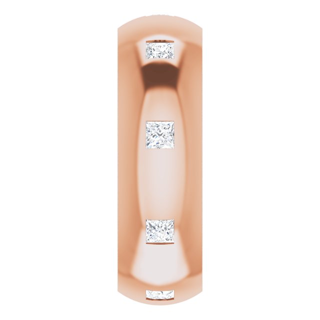 3/8 CTW Natural Diamond Band, 6 mm, Accented