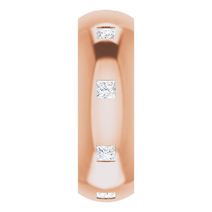 3/8 CTW Natural Diamond Band, 6 mm, Accented