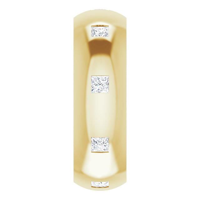 3/8 CTW Natural Diamond Band, 6 mm, Accented