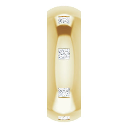 3/8 CTW Natural Diamond Band, 6 mm, Accented