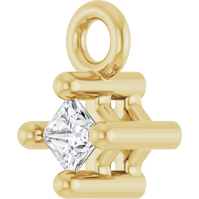 .03 CT Lab-Grown Diamond 4-Prong Dangle