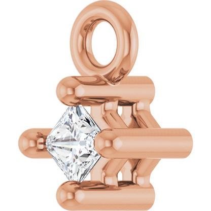 .03 CT Natural Diamond Basket Dangle