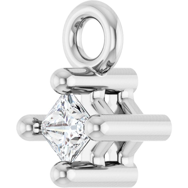 .03 CT Lab-Grown Diamond 4-Prong Dangle