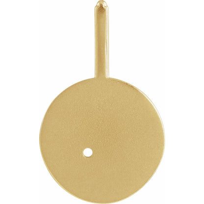 14K Yellow Gold Natural Blue Sapphire & .0025 CTW Natural Diamond Capricorn Charm/Pendant