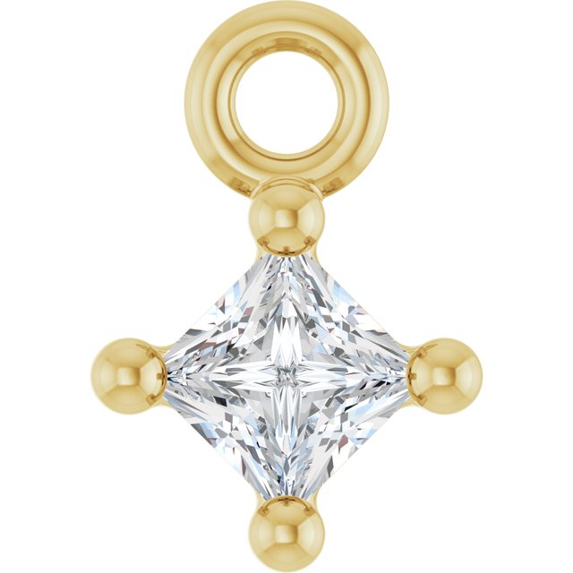 .05 CT Lab-Grown Diamond 4-Prong Dangle