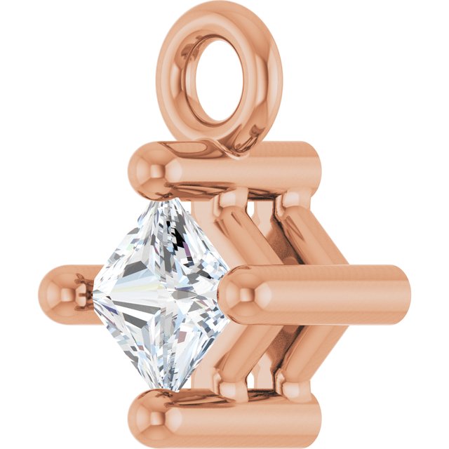 .05 CT Natural Diamond Basket Dangle