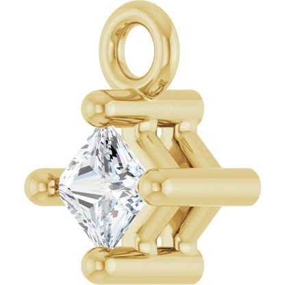 .05 CT Natural Diamond Basket Dangle