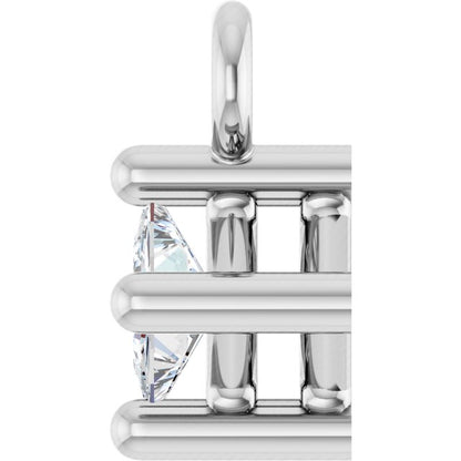 .05 CT Natural Diamond Basket Dangle