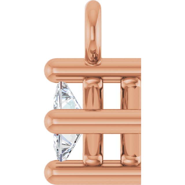 .05 CT Natural Diamond Basket Dangle