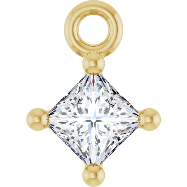1/10 CT Natural Diamond Basket Dangle