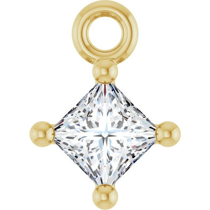 1/10 CT Natural Diamond Basket Dangle