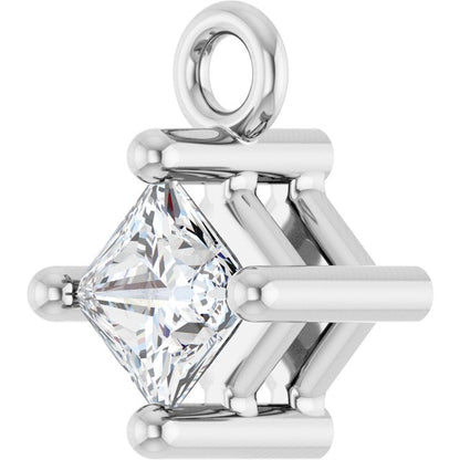 1/10 CT Natural Diamond Basket Dangle