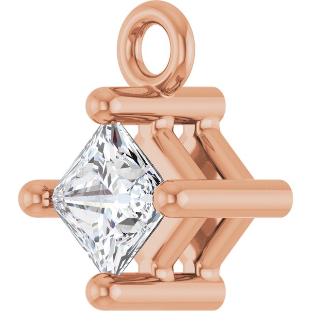 1/10 CT Lab-Grown Diamond 4-Prong Dangle