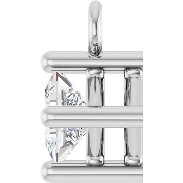 1/10 CT Natural Diamond Basket Dangle