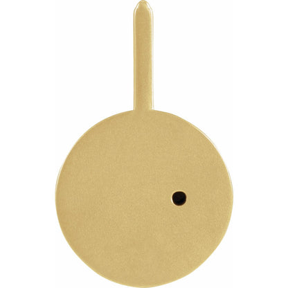 14K Yellow Gold Natural Black Spinel & .0075 CTW Natural Diamond Aquarius Charm/Pendant