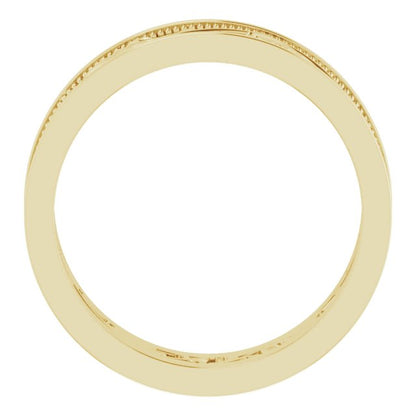 Milgrain Sculptural Flat Band