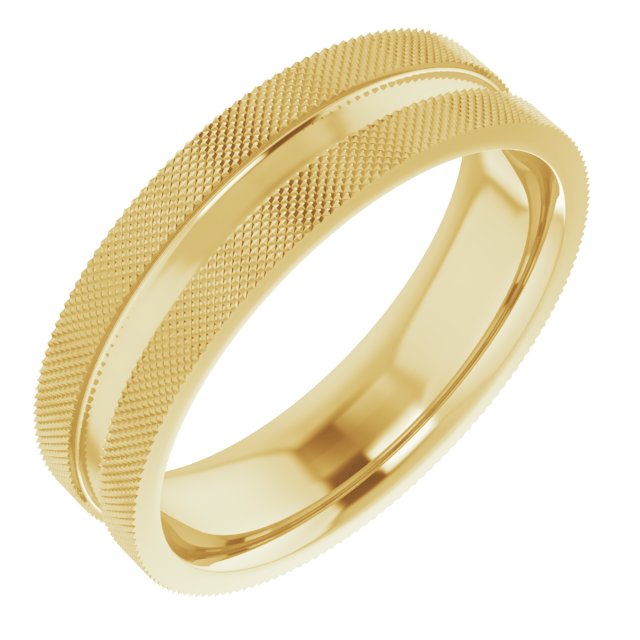 Knurled Edge Flat Band
