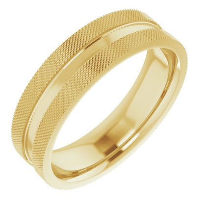 Knurled Edge Flat Band