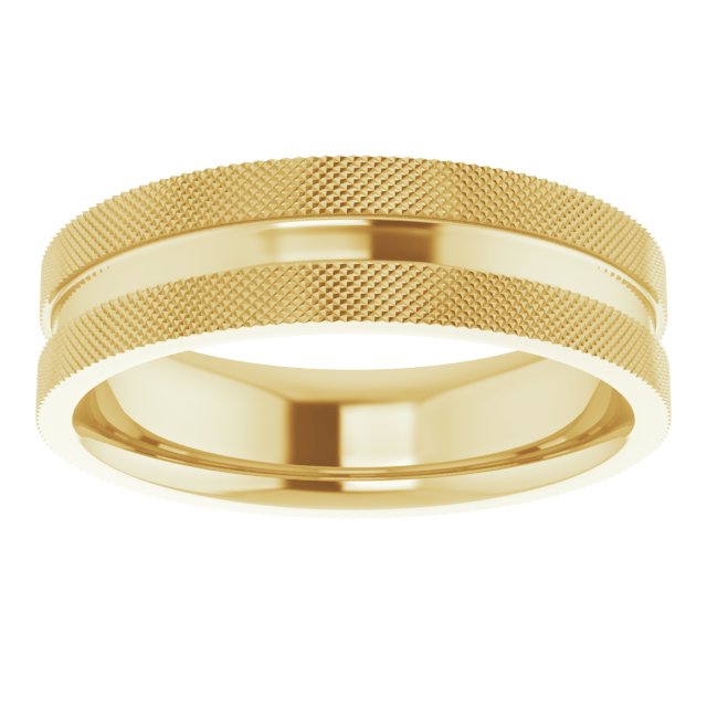 Knurled Edge Flat Band