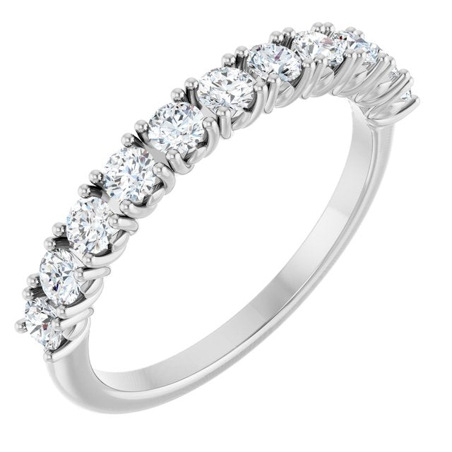 5/8 CTW Natural Diamond Anniversary Band, 2.74 x 13.7 mm