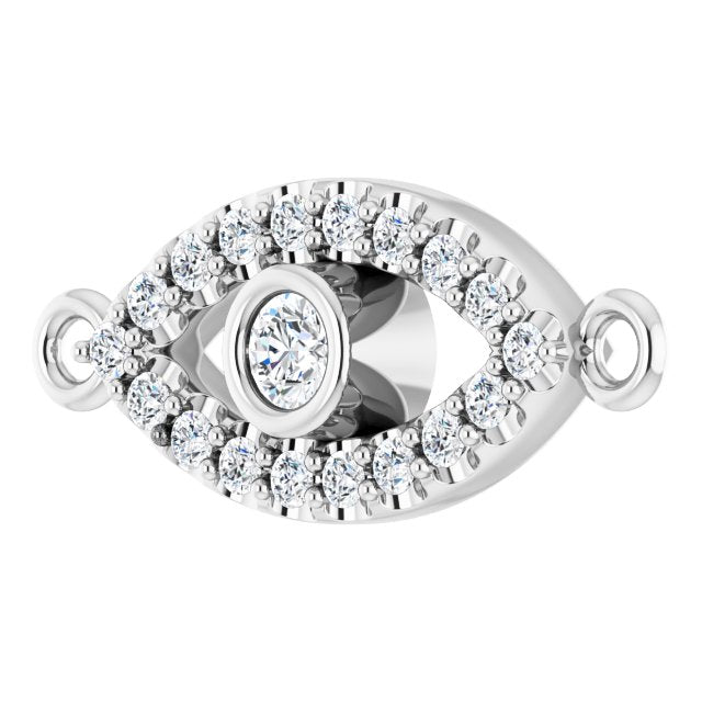 1/10 CTW Lab-Grown Diamond Evil Eye Link